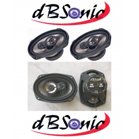 Haut-parleurs voiture Coaxiaux elliptiques 6 × 9" 15 × 23cm 2 voies 380 W 4Ω membrane polypropylène pour automobile