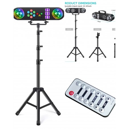 PORTIQUE LUMINEUX Effet jeux de lumière 5-en-1 DMX combine 7 LED Grande puissance RGB + 3 LED UV
