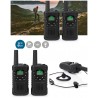 Pack de Talkie-Walkie Portée de 10 km 8 canaux VOX – 2 Appareils noir