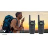 Talkie-Walkie Portée de 10 km 8 canaux VOX 2 Appareils noir