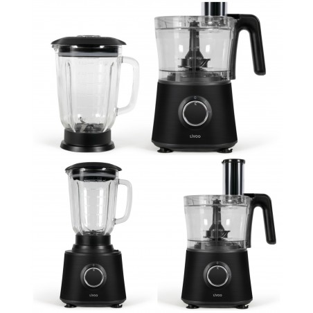 Robot de cuisine multifonction + Blender en verre 1,5 L