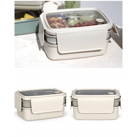 Lunch box isotherme Double étage Capacité 600 ml et 400 ml