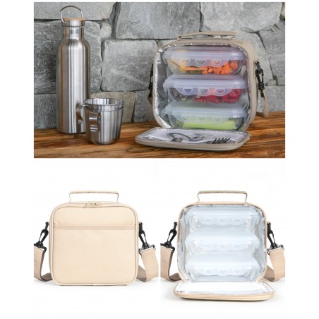 Sacoche Lunch box isotherme 3 étages Capacité 4,5 L