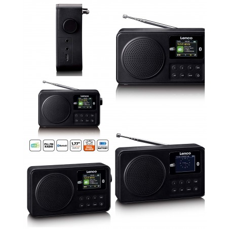 Radio portable DAB+/FM avec Bluetooth 5.3 noir