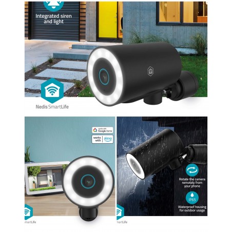 CAMERA EXTERIEURE Wi-Fi F 4K FULL HD IP65 Avec capteur de mouvement