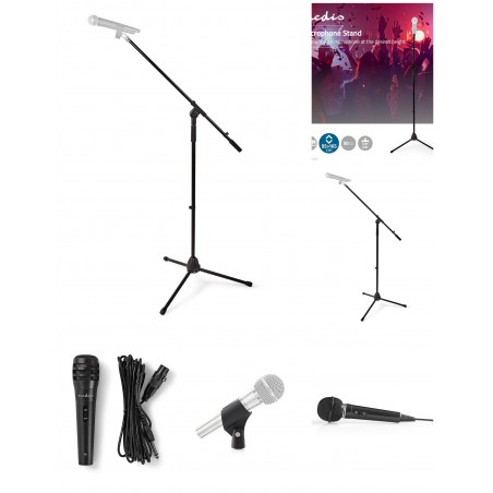 Pied de Microphone professionnel télescopique + micro