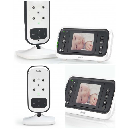 Moniteur vidéo pour bébé avec écran couleur 2,4 pouces blanc-anthracite