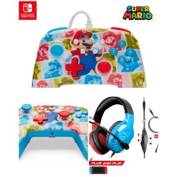 CASQUE SWITCH ROUGE ET BLEU...
