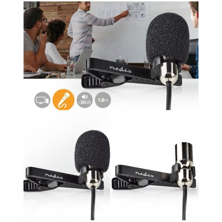Microphone Cravate – PC portable – Smartphone – Tablette – filaire jack 3,5 mm