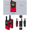 2 Talkies-walkies portée jusqu'à 7 kilomètres rouge – noir 8 canaux et 38 codes CTCSS