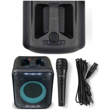 Enceinte Bluetooth sono portable sans fil Stéréo karaoké TYPE JBL Effets LED TWS 150 W USB Mega Bass party+ micro filaire