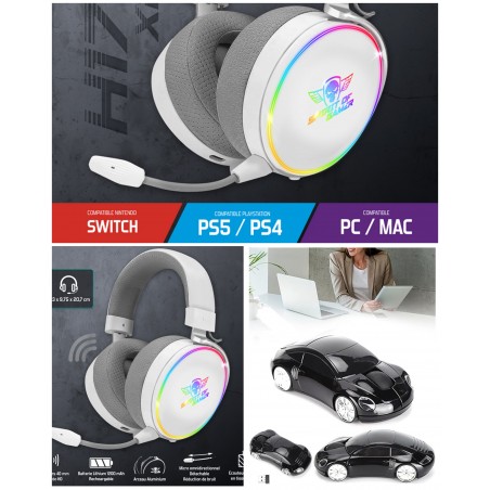 Casque gamer Sans fil Bluetooth RGB XPERT H1700