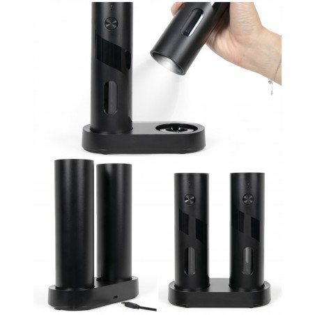 Set salière et poivrière électriques Sans fil avec base de charge