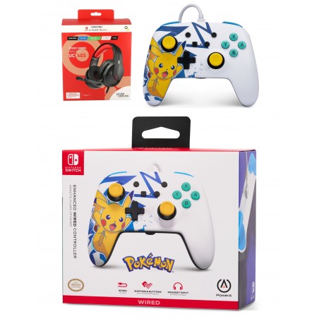 Casque Switch rouge bleu + manette