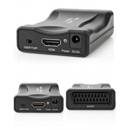Convertisseur HDMI SCART femelle – 1 × HDMI – Output – Une voie – 1080p – 1.2 Gbps