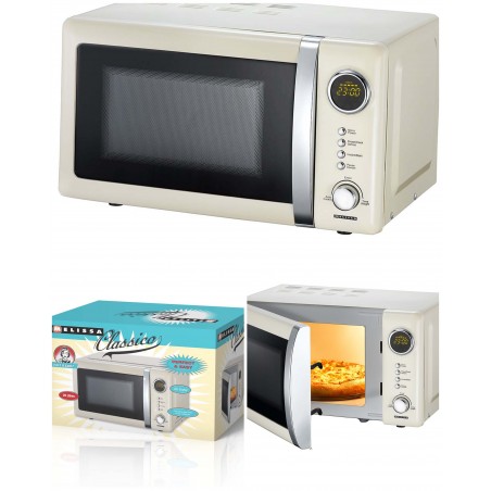 Four à micro-ondes Beige vintage – Métallique – 20 L – 700 W – 5 Programmes Automatiques