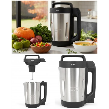 Blender Chauffant – Inox – 1,6 L – 1 000 W – 5 Programmes culinaires
