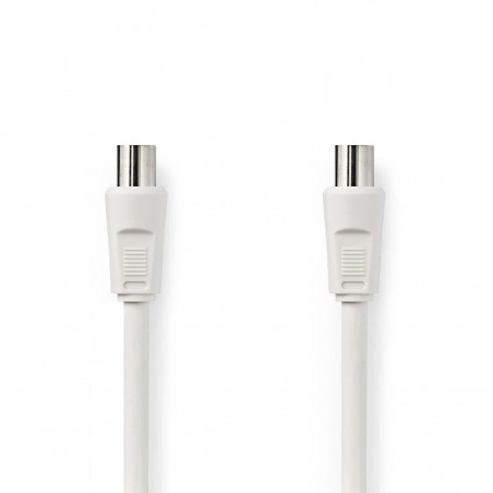 Câble coaxial 90 dB | CEI (Coaxial) Mâle - CEI (Coaxial) Femelle | 5,0 m | Blanc
