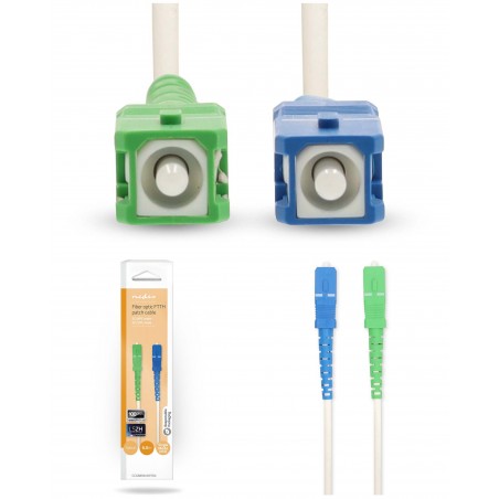 Câble de raccordement fibre optique 6 m FTTH connexion pour routeur-convertisseur-box internet avec prise fibre optique