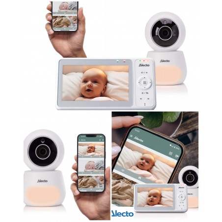 Baby Phone bébé – Moniteur vidéo Wi-Fi intelligent – Caméra HD écran couleur 5” – application Baby Connect