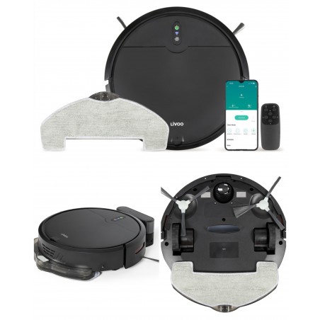 Aspirateur Robot Wi-Fi – Programmable – Navigation par laser – 1000 Pa – 370 ml noir