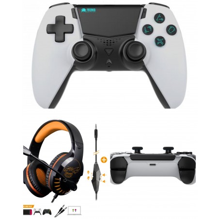Pack manette PS5 White Camo – Pro H3 – Bluetooth – casque gamer – Compatible PS4/PS5/Xbox/PC