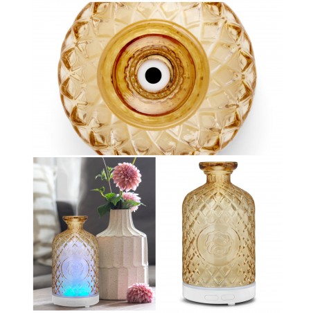 Diffuseur d'huiles essentielles En verre – cycle continu, cycle alternant 25 secondes de diffusion et 10 secondes en pause