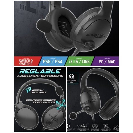 Casque Pro pour gaming – Multimédia et Nintendo SW