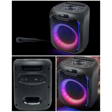 Enceinte Bluetooth sono portable sans fil Stéréo karaoké TYPE JBL Effets LED TWS 150 W USB PARTY BOX