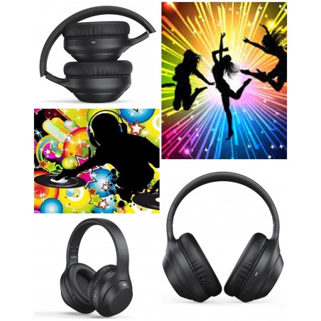 Casque Bluetooth 5.3 HQ – EXTRA-Bass – micro intégré – noir – Réduction de bruit (ANC)