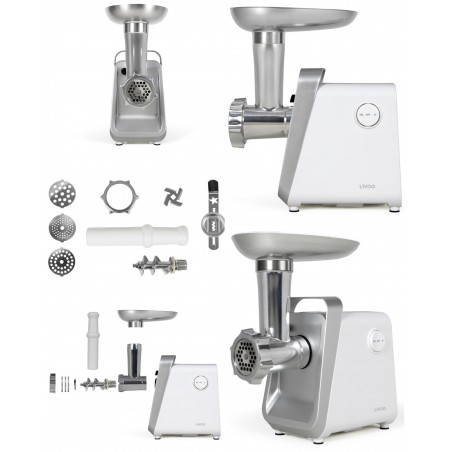 Hachoir à viande électrique inoxydable 350 W gris Inox Hachoir à viande – 3 grilles Hachoir