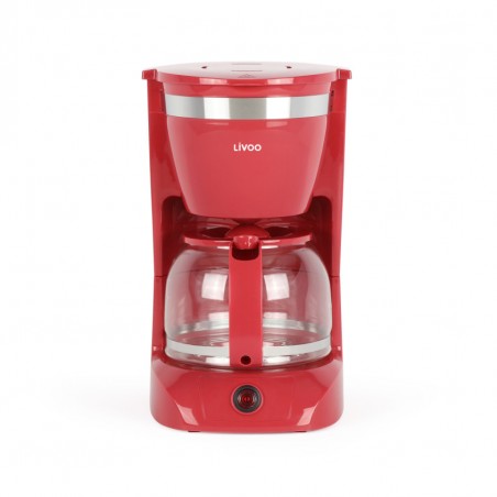 Cafetière électrique 800 W 12 tasses-Grille pain rouge