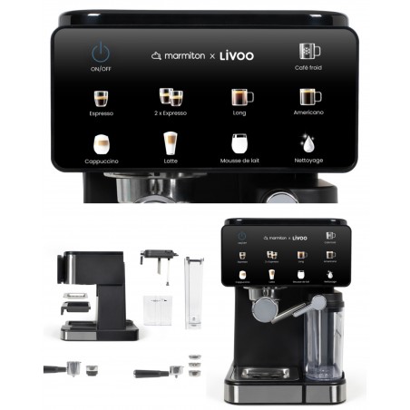 Machine à café expresso multifonction – Cafetière Expresso – 20Bars – 1 350 W compatible capsule Nespresso