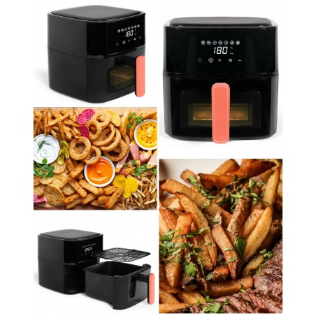 Friteuse sans huile – Air Fryer 4,5 L – 1 200 W – Multifonctionnelle Marmiton Cuve – revêtement antiadhésif sans PFAS