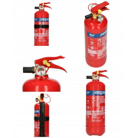 Extincteur à poudre 2 kg – EN3 – Certifié Rijkstype – BENOR – Kitemark – 13 A 89B C