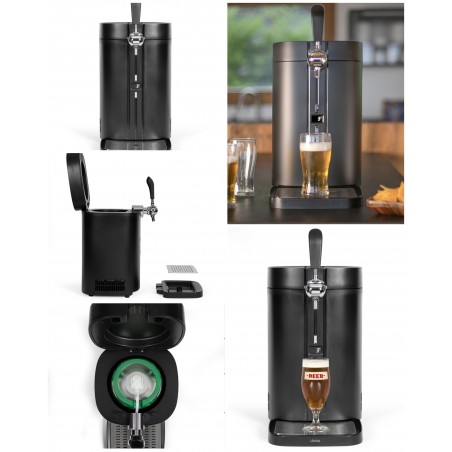 Tireuse à bière 60 W – pression Compatible Heineken 5 L – Température parfaite Bière pression fraîche – mousseuse