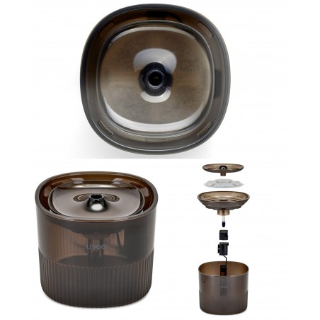 Fontaine à eau pour animaux 2 L – Double filtration de l’eau