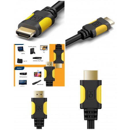 Câble HDMI™ Haute Vitesse avec Ethernet | Connecteur HDMI - Connecteur HDMI | 10 m | Noir