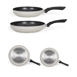 Set de 2 poêles aspect pierre