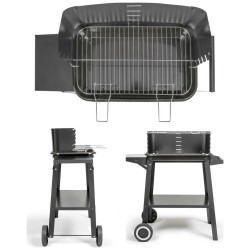 Barbecue Acier Noir à...
