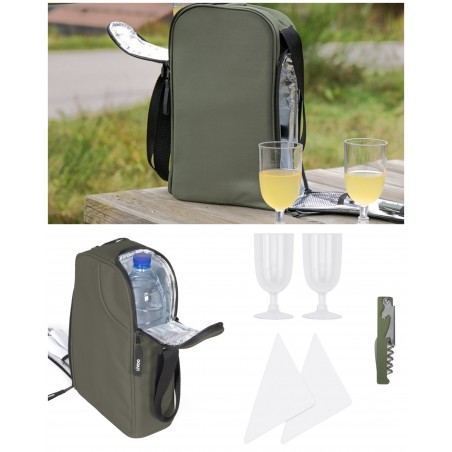 Sac apéritif 2 personnes isotherme d'une capacité de 2 L pour pique-nique