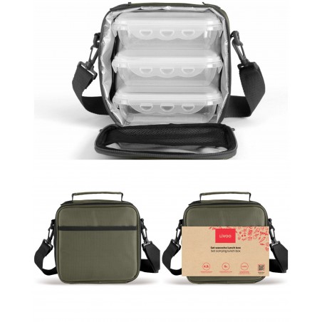 Sacoche Lunch box isotherme 3 étages Capacité 4,5 L