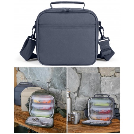 Sacoche Lunch box isotherme 3 étages Capacité 4,5 L