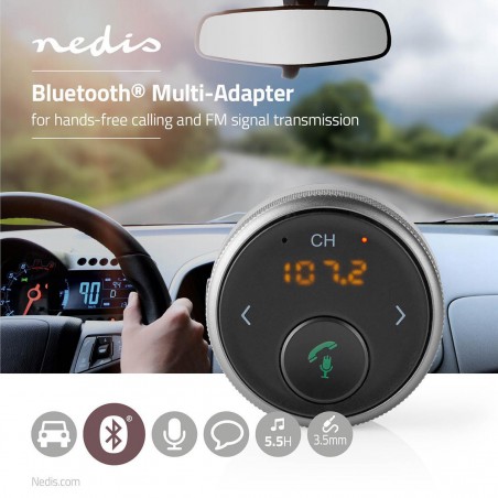 Multi-Adaptateur Bluetooth® | Appels Mains Libres | FM | Jusqu'à 5,5 Heures d'Autonomie | Contrôle Vocal