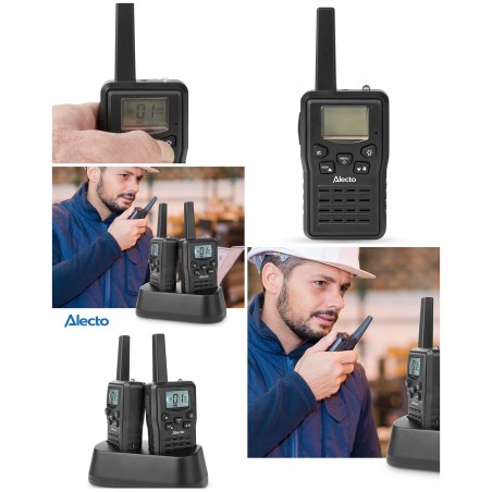 Ensemble Talkie – Walkie – 2 combinés Jusqu'à 10 km 8 Canaux de fréquence