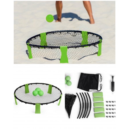 Set complet pour la pratique du Roundnet (Spikeball) – 1 filet Ø 90 cm, hauteur 20 cm
