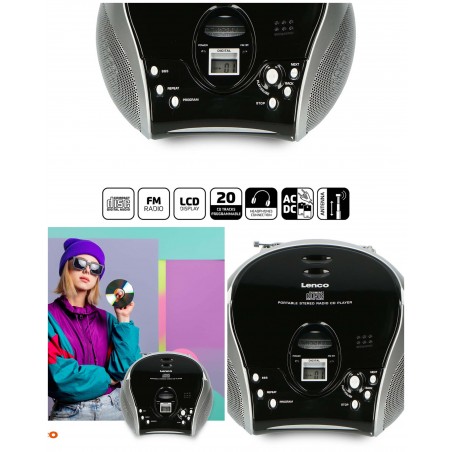 Radio FM Stéréo portable Lecteur CD/MP3/USB/Bluetooth