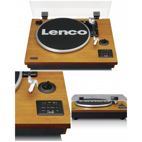 Platine vinyle Bois vintage – Bluetooth 5.0 – 33-45 tours MP3 USB Platine disque