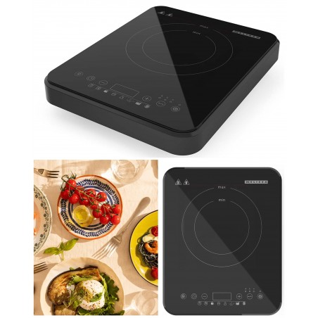 Plaque de cuisson à induction 2 000 W – 10 niveaux de puissance 8 préréglages Fonction minuterie