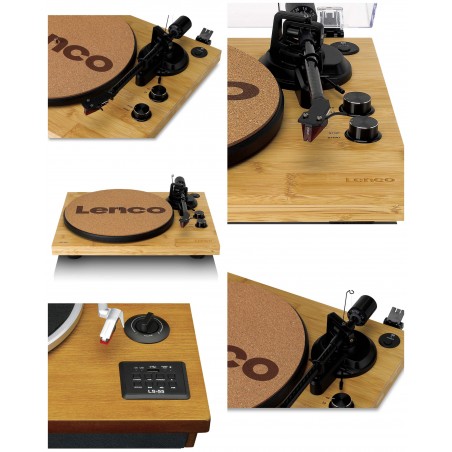 Platine vinyle Bluetooth 5.2 Bois vintage – Cellule Ortofon 2 m Red – Connexion USB vers PC
